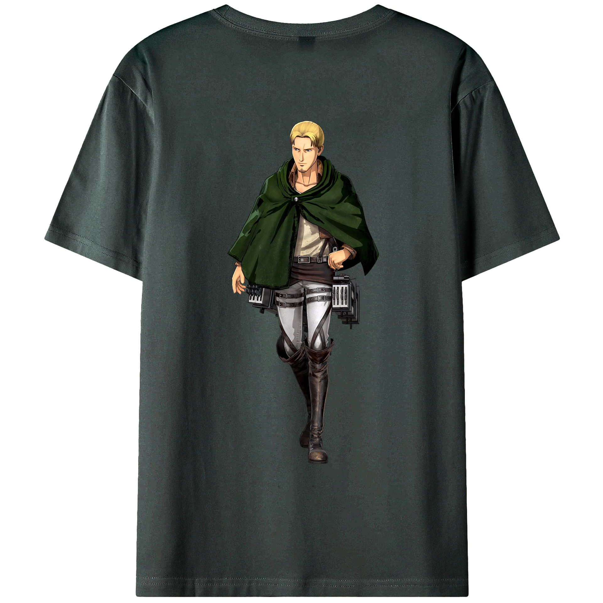 （画像用） 進撃の巨人 Attack on Titan 綿100％ メンズ半袖Tシャツ（バックプリント） 通気性